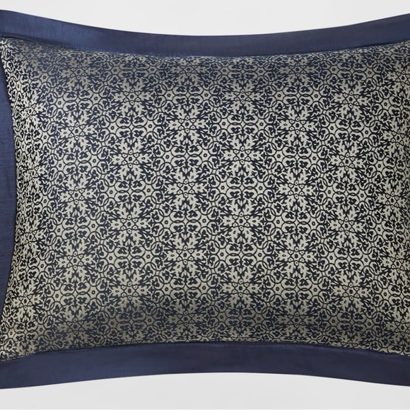 Beautiful Waterford 5 piece comforter set Navy - Picture 4 of 6